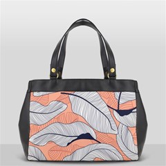 Floral-seamless-pattern-with-leaves-tropical-background Oversize Office Handbag (2 Sides) by Vaneshart