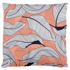 Floral-seamless-pattern-with-leaves-tropical-background Large Flano Cushion Case (two Sides) by Vaneshart