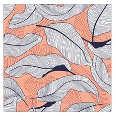 Floral-seamless-pattern-with-leaves-tropical-background Large Satin Scarf (square) by Vaneshart