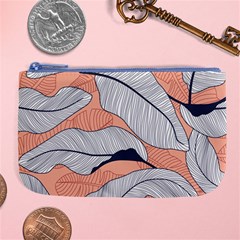 Floral-seamless-pattern-with-leaves-tropical-background Large Coin Purse by Vaneshart