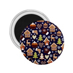 Winter-seamless-patterns-with-gingerbread-cookies-holiday-background 2 25  Magnets by Vaneshart