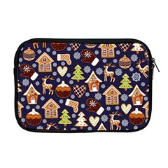 Winter-seamless-patterns-with-gingerbread-cookies-holiday-background Apple Macbook Pro 17  Zipper Case by Vaneshart