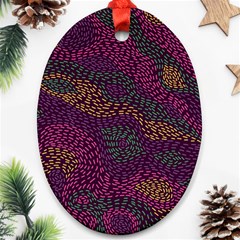 Colorful-abstract-seamless-pattern Ornament (oval) by Vaneshart