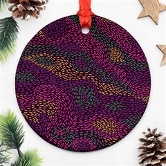 Colorful-abstract-seamless-pattern Round Ornament (two Sides)