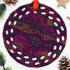 Colorful-abstract-seamless-pattern Ornament (round Filigree)