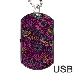 Colorful-abstract-seamless-pattern Dog Tag Usb Flash (two Sides) by Vaneshart