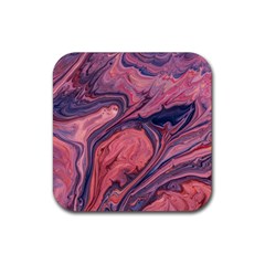 Abstract-colorful-painting-background-closeup Rubber Coaster (Square) 