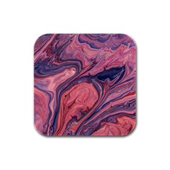 Abstract-colorful-painting-background-closeup Rubber Square Coaster (4 pack) 