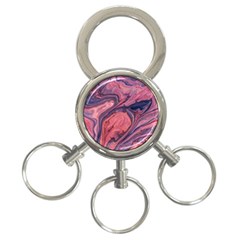 Abstract-colorful-painting-background-closeup 3-Ring Key Chain