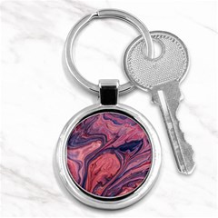 Abstract-colorful-painting-background-closeup Key Chain (Round)