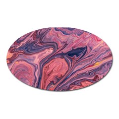 Abstract-colorful-painting-background-closeup Oval Magnet