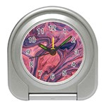 Abstract-colorful-painting-background-closeup Travel Alarm Clock Front