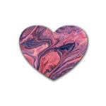 Abstract-colorful-painting-background-closeup Heart Coaster (4 pack)  Front