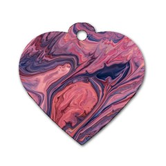 Abstract-colorful-painting-background-closeup Dog Tag Heart (One Side)