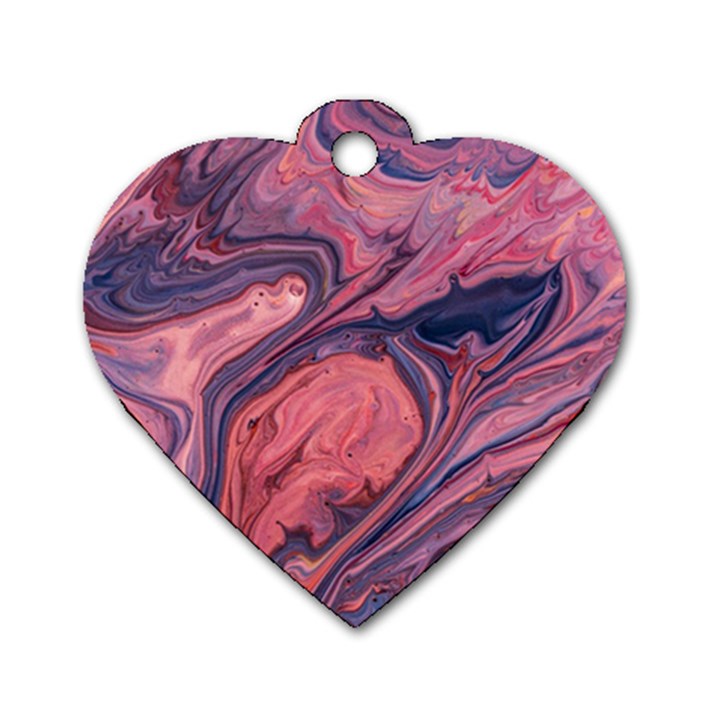 Abstract-colorful-painting-background-closeup Dog Tag Heart (One Side)