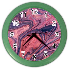 Abstract-colorful-painting-background-closeup Color Wall Clock