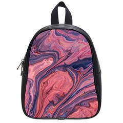 Abstract-colorful-painting-background-closeup School Bag (Small)