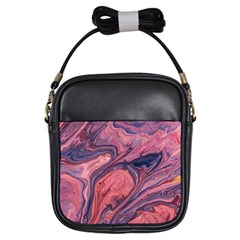 Abstract-colorful-painting-background-closeup Girls Sling Bag