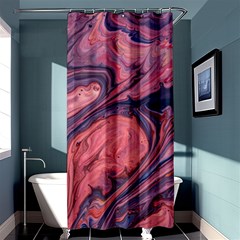 Abstract-colorful-painting-background-closeup Shower Curtain 36  x 72  (Stall) 