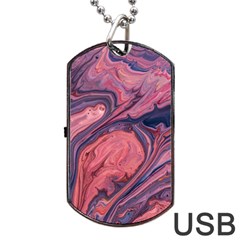 Abstract-colorful-painting-background-closeup Dog Tag USB Flash (One Side)