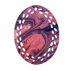 Abstract-colorful-painting-background-closeup Ornament (Oval Filigree)