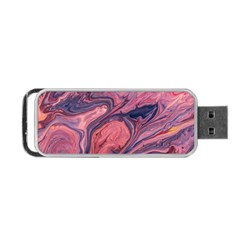 Abstract-colorful-painting-background-closeup Portable USB Flash (One Side)