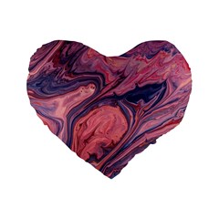 Abstract-colorful-painting-background-closeup Standard 16  Premium Heart Shape Cushions