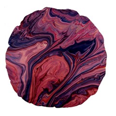 Abstract-colorful-painting-background-closeup Large 18  Premium Flano Round Cushions