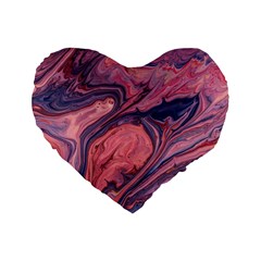 Abstract-colorful-painting-background-closeup Standard 16  Premium Flano Heart Shape Cushions