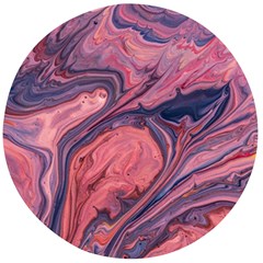 Abstract-colorful-painting-background-closeup Wooden Bottle Opener (Round)