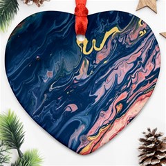 Liquid-abstract-paint-texture Ornament (heart)