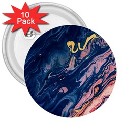 Liquid-abstract-paint-texture 3  Buttons (10 Pack)  by Vaneshart