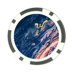 Liquid-abstract-paint-texture Poker Chip Card Guard by Vaneshart