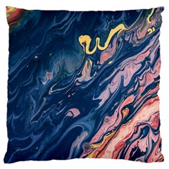 Liquid-abstract-paint-texture Large Cushion Case (one Side) by Vaneshart