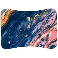 Liquid-abstract-paint-texture Velour Seat Head Rest Cushion by Vaneshart