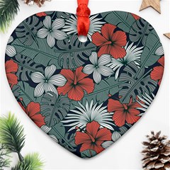 Seamless-floral-pattern-with-tropical-flowers Ornament (heart)