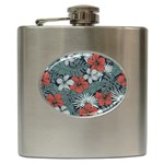 Seamless-floral-pattern-with-tropical-flowers Hip Flask (6 oz) Front