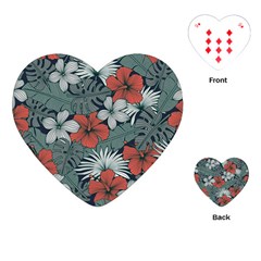 Seamless-floral-pattern-with-tropical-flowers Playing Cards Single Design (heart)