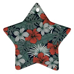 Seamless-floral-pattern-with-tropical-flowers Star Ornament (two Sides) by Vaneshart