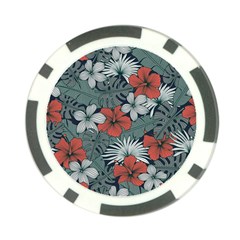 Seamless-floral-pattern-with-tropical-flowers Poker Chip Card Guard by Vaneshart