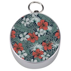 Seamless-floral-pattern-with-tropical-flowers Silver Compasses by Vaneshart