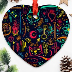 Sketch-graphic-illustration Heart Ornament (two Sides)