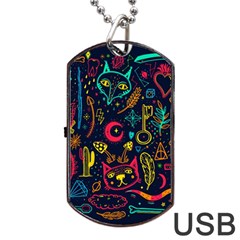 Sketch-graphic-illustration Dog Tag Usb Flash (two Sides) by Vaneshart