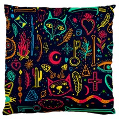 Sketch-graphic-illustration Large Cushion Case (two Sides) by Vaneshart