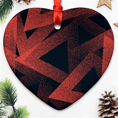 Stippled Seamless Pattern Abstract Heart Ornament (two Sides)