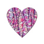 Beautiful-boho-seamless-pattern-with-pink-feathers Heart Magnet Front