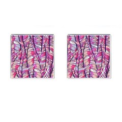 Beautiful-boho-seamless-pattern-with-pink-feathers Cufflinks (square) by Vaneshart