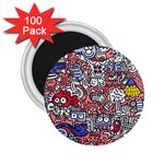 Hand-drawn-vector-illustration-doodle-funny-world-illustrator-line-tools-drawing-flat-design 2.25  Magnets (100 pack)  Front