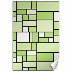 Green-geometric-digital-paper Canvas 24  X 36  by Vaneshart