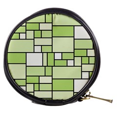 Green-geometric-digital-paper Mini Makeup Bag by Vaneshart